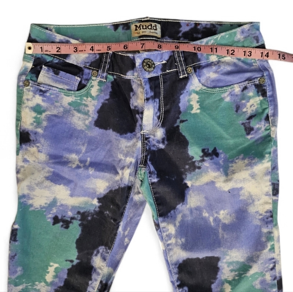 Y2K Mudd SZ 3 Pastel Tie Dye Skinny Pants - Picture 5 of 7